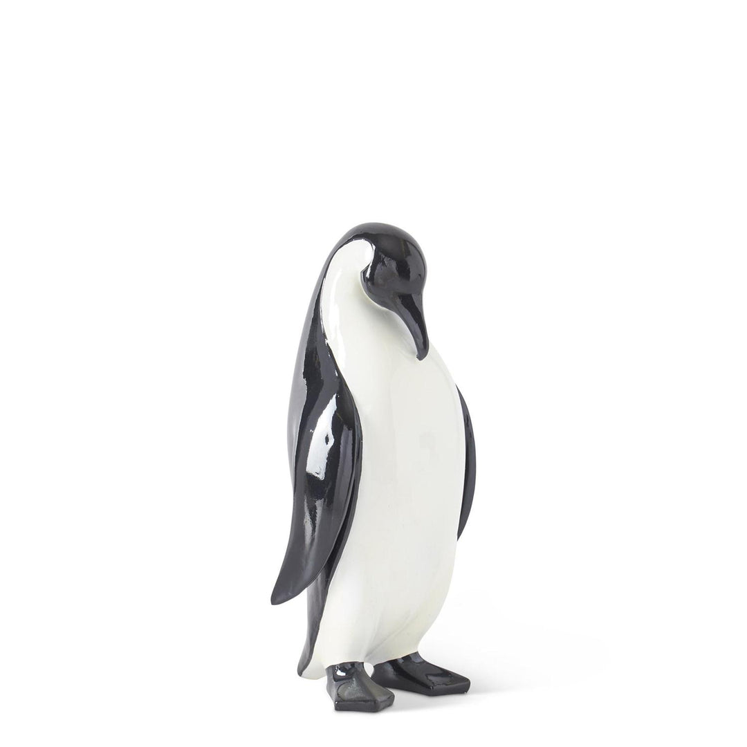 Black & White Glossy Resin Penguins - Set of 2
