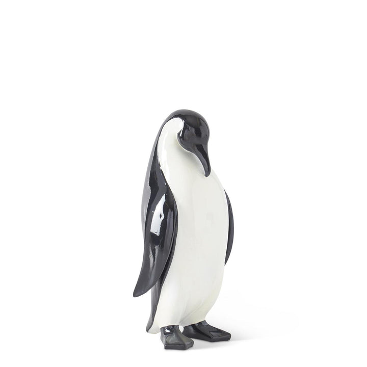 Black & White Glossy Resin Penguins - Set of 2