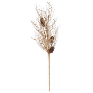 34" Brown Long Needle Pine Branch with Pinecones