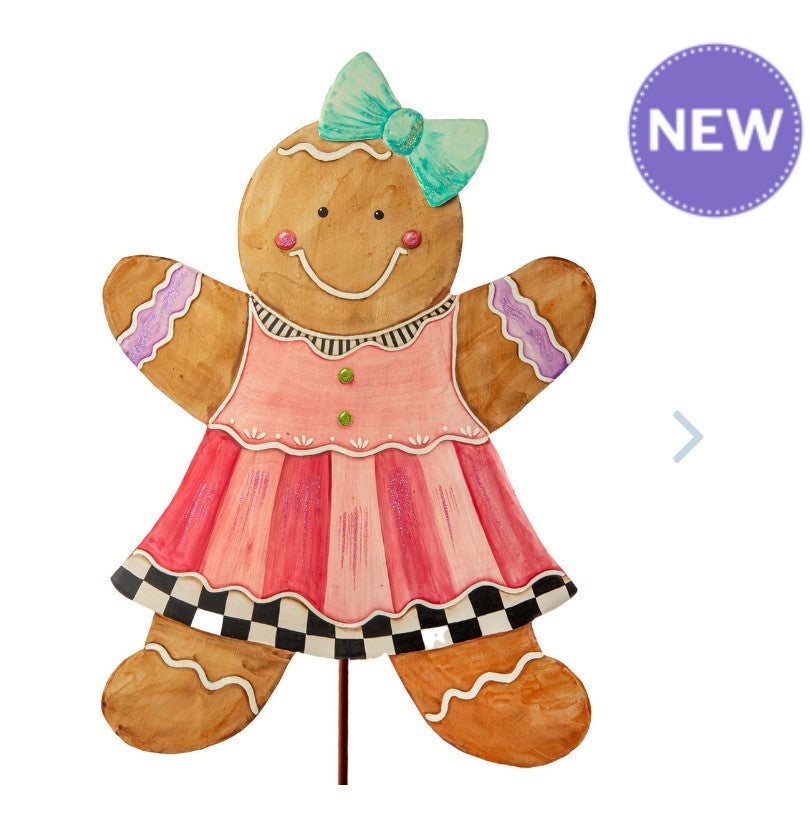 Gingerbread Girl Yard Stake