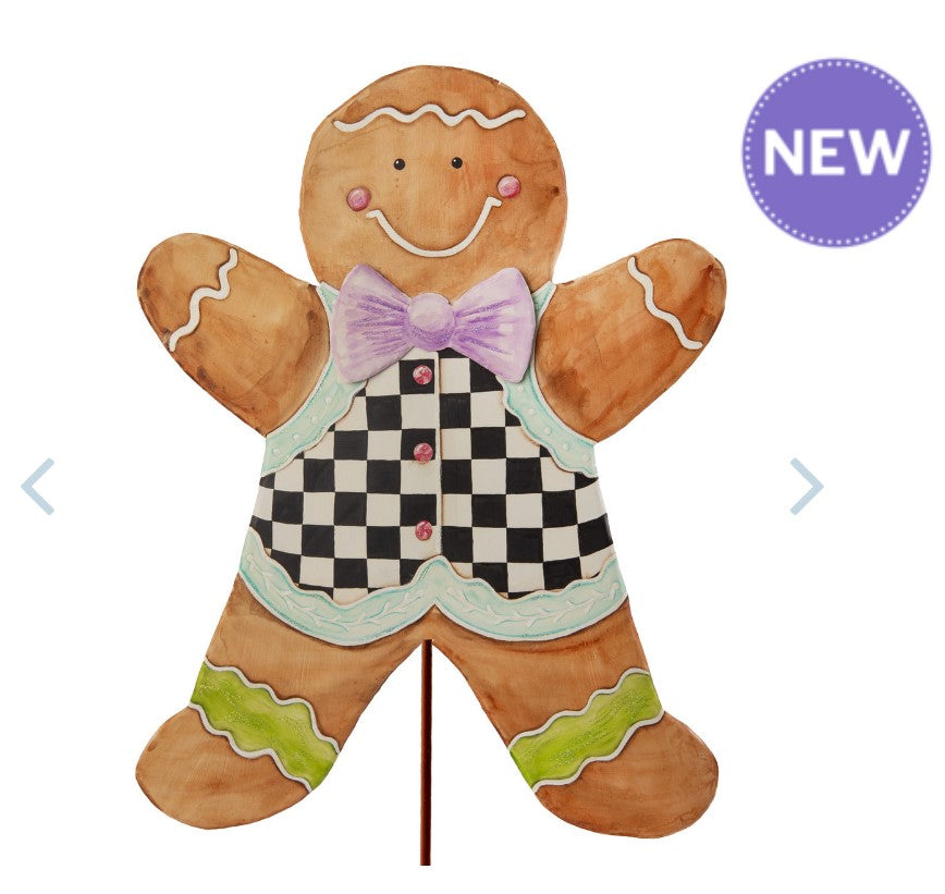 Gingerbread Boy Yard Stake