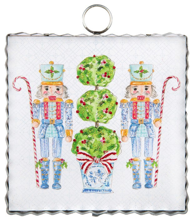 Mini "Blue Nutcrackers" Print Ornament