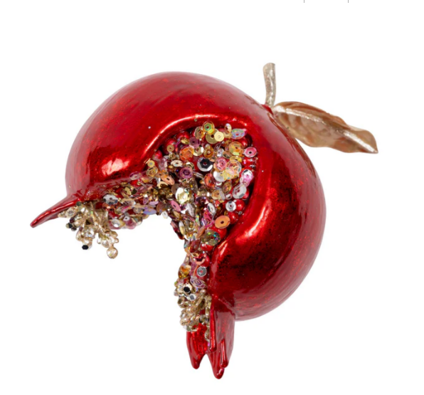 4" Enchanted Pomegranate Ornament - Red