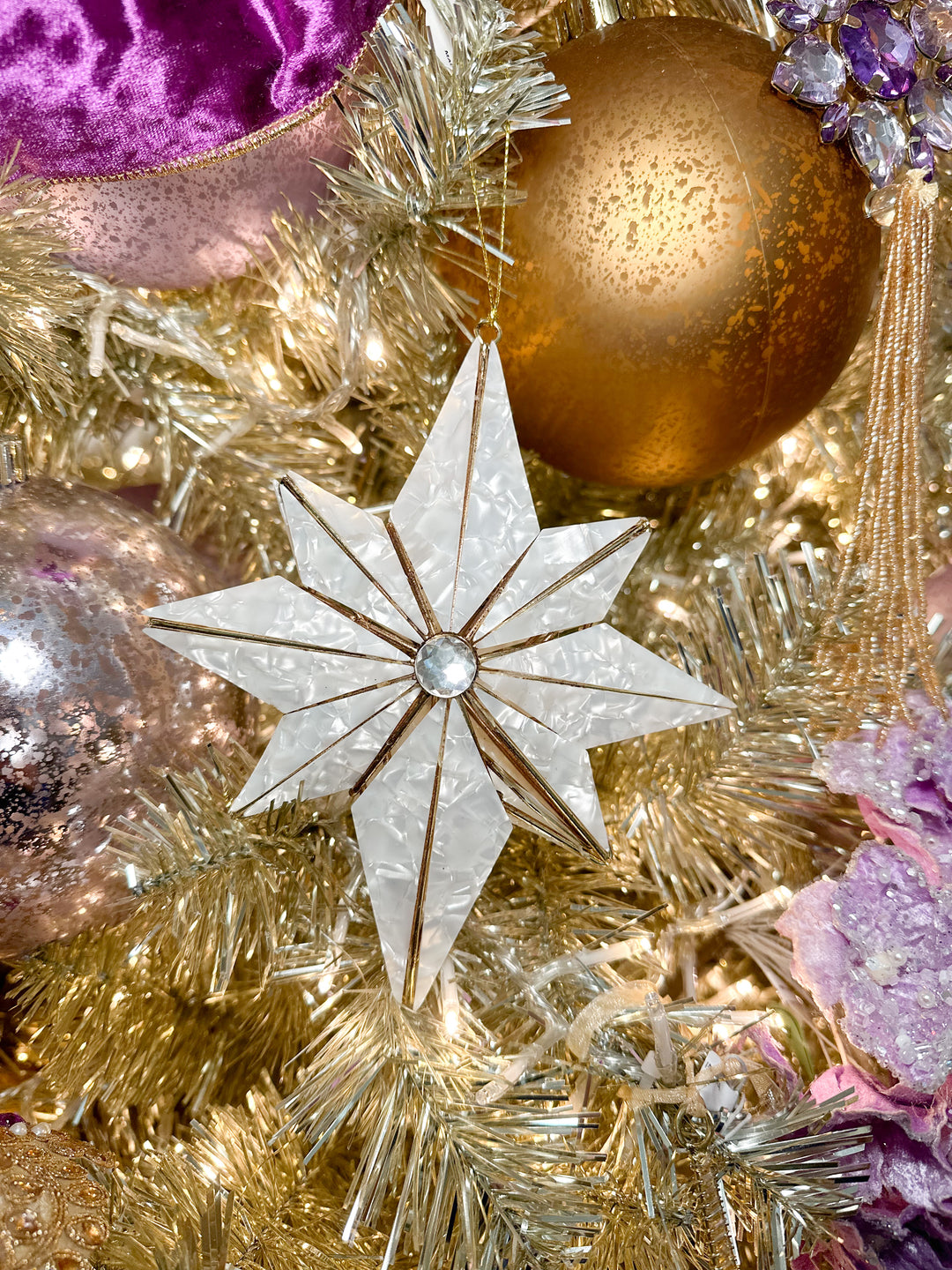 7" Capiz Star of Bethleham Ornament