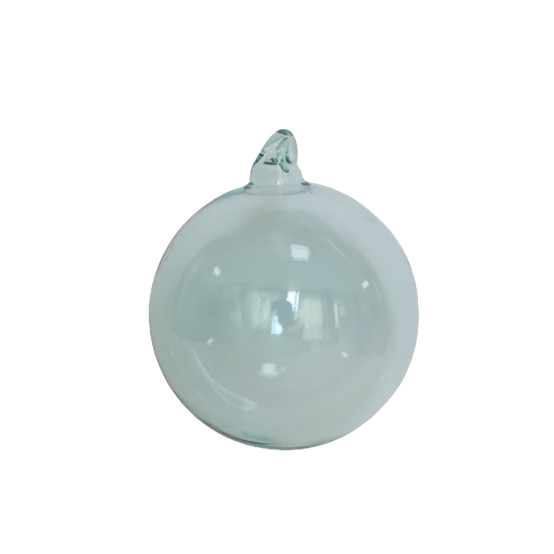 5" Crystalline Glass Ornament -  Light Blue