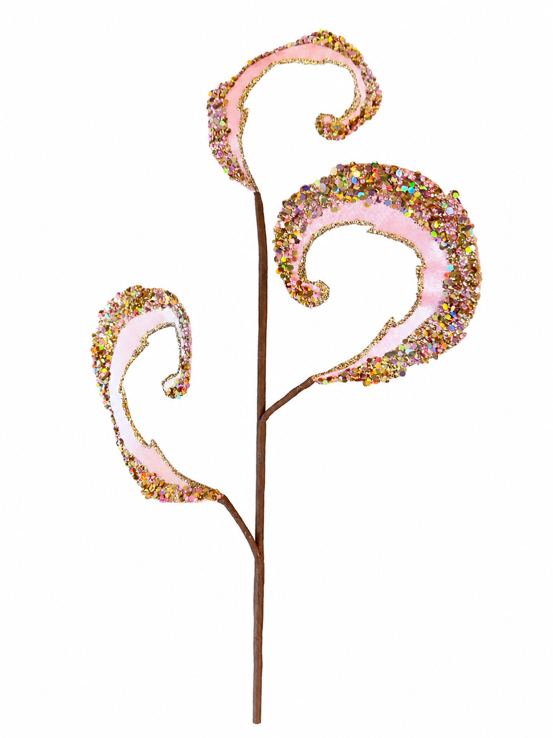 28" Velvet with Jewel Edge Scroll Spray x 3