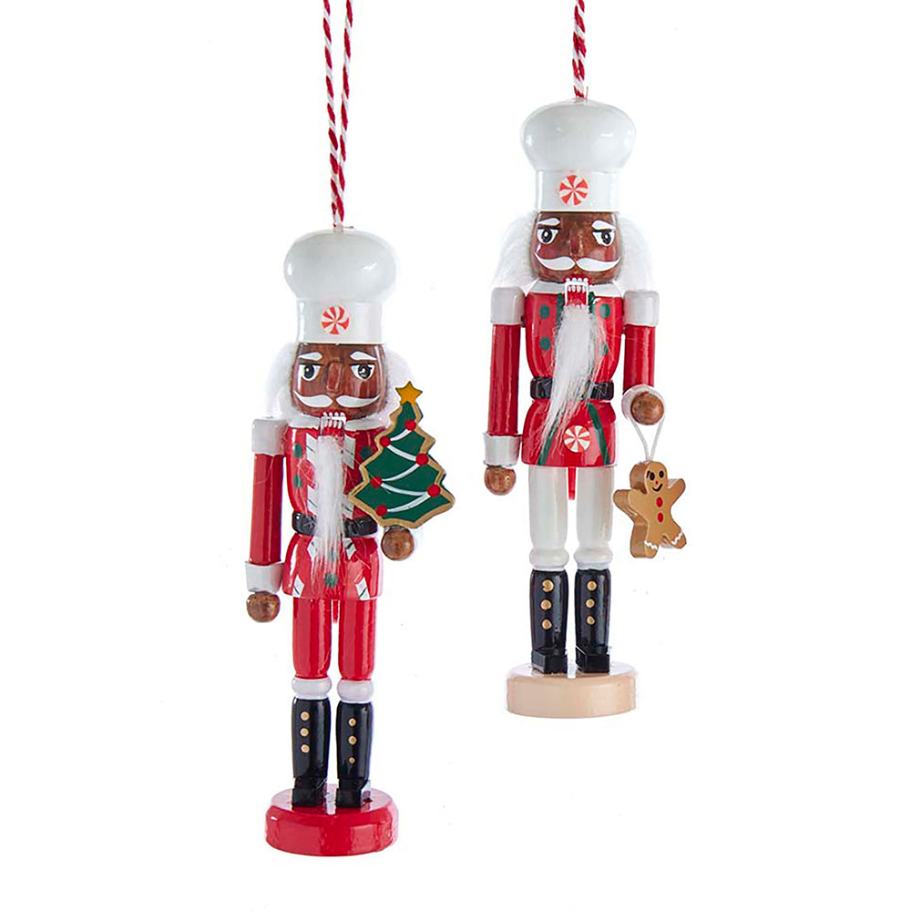 6" African American Chef Nutcracker Ornaments - Choice of 2 Styles