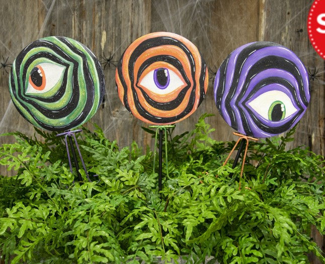 Eye Ball Lollipops with a Stake - Choice of 3 Colors