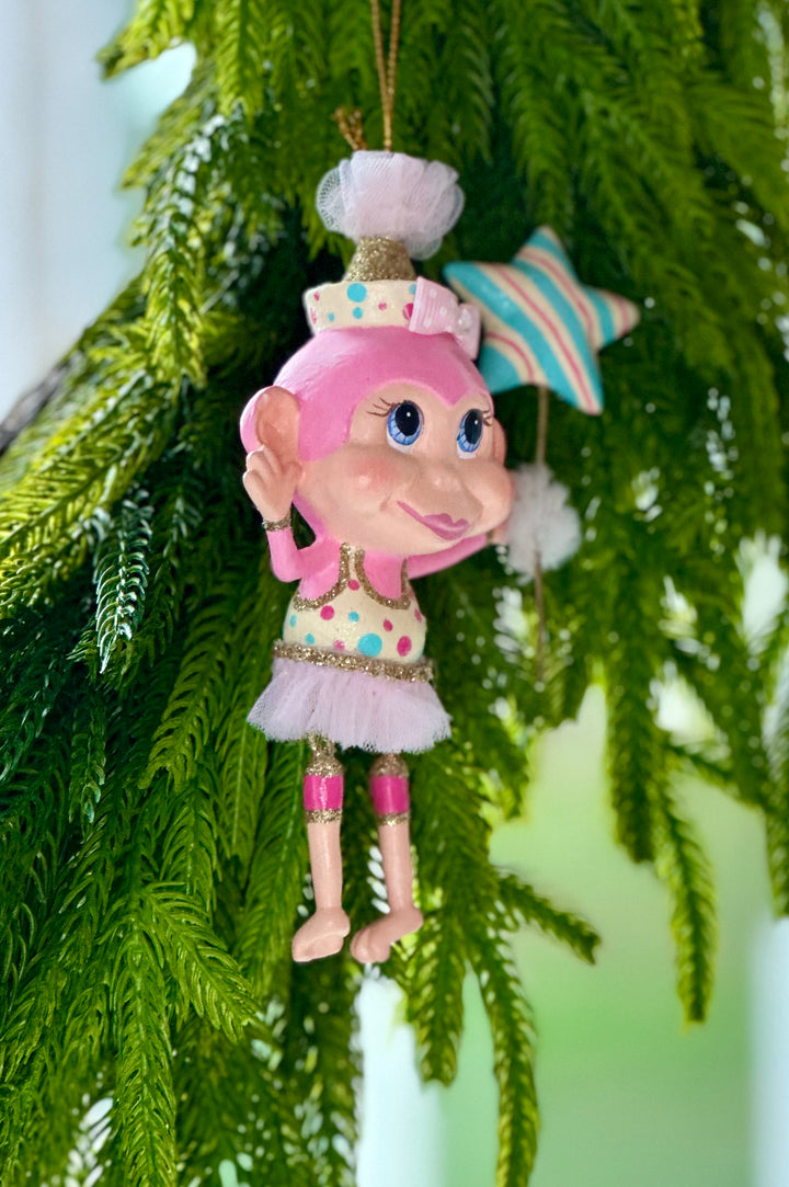 5.5" Cotton Candy Carnival Dangling Monkey Ornaments - Choice of 2 Styles