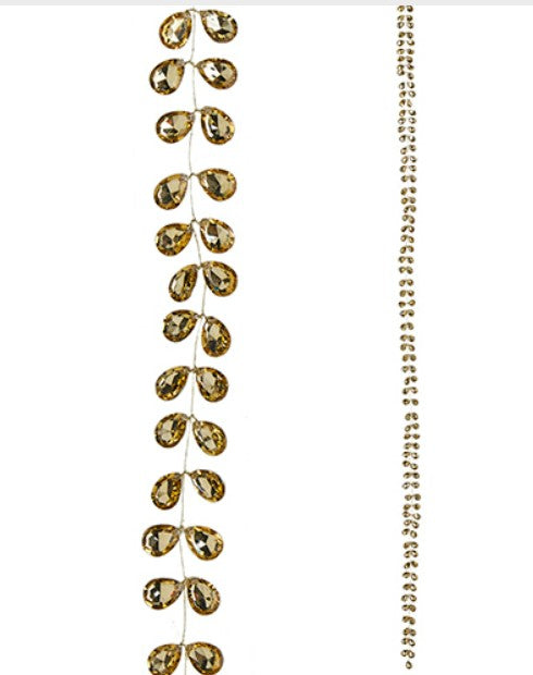 5.5’ Jewel Garland - Gold