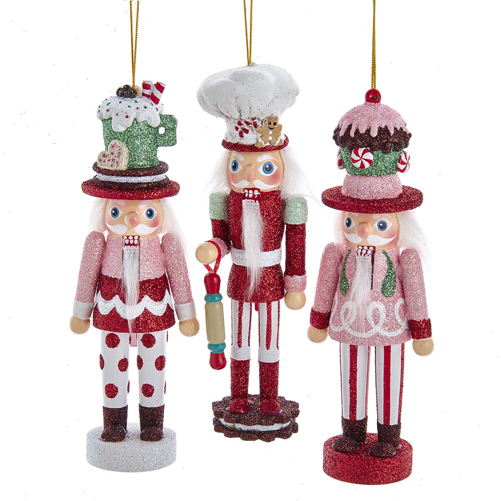 6" Hollywood Nutcrackers™ Cake, Cocoa and Gingerbread Nutcracker Ornaments - Choice of 3 Styles