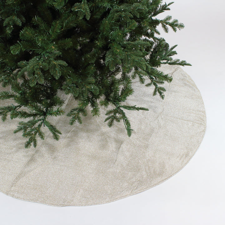 Pleated Metallic Tree Skirt - 72" Choice of Platinum or Emerald Green