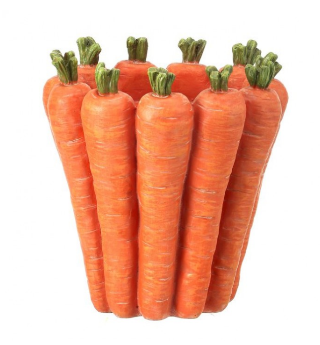 6" W x 7" T Resin Carrot Planter