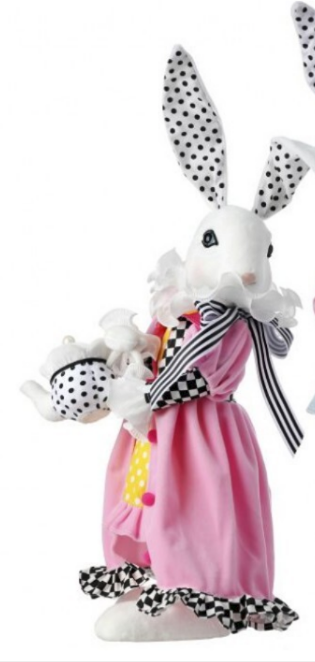 Styro Dressed Tea Party Bunny 19"