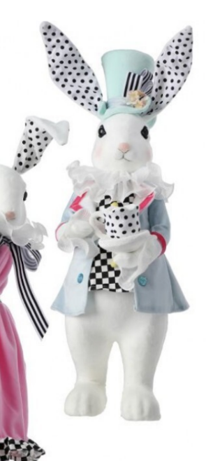 Styro Dressed Tea Party Bunny 23"