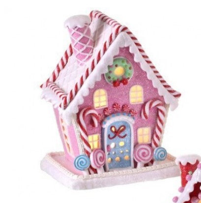 9.5" Claydough LED Battery Timer Candy House