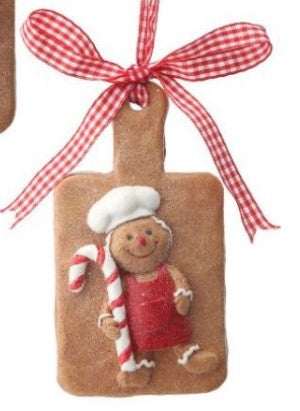 5" Resin Gingerbread Cutting Board - 2 assorted