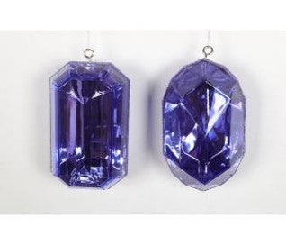 5" Acrylic Precious Gem Ornament - LAVENDER PURPLE - Choose from Rec or Oblong