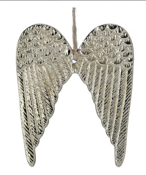 4.5" Aluminum Angel Wings Ornament