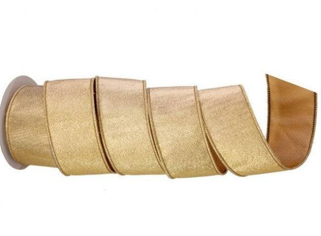 2.5" x 5Y Splash with Fused Tissue Back Ribbon - GOLD