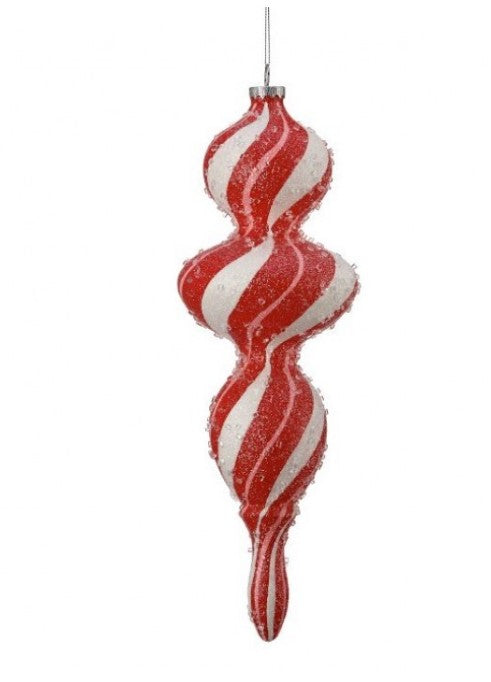 14" Sugar Peppermint Finial Ornament