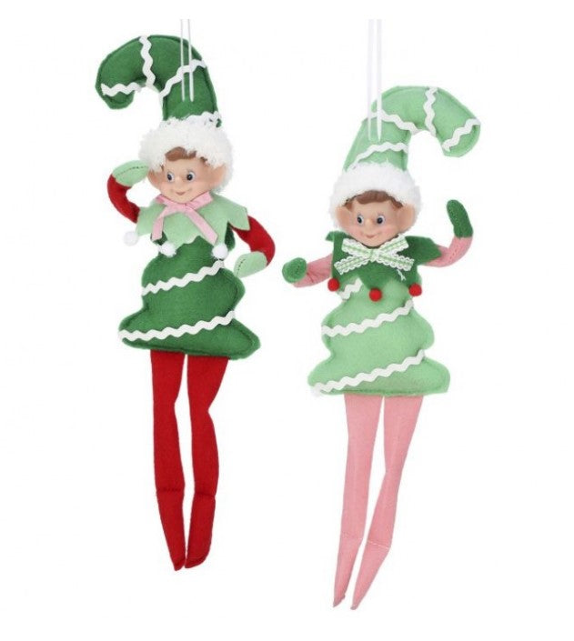 11" Bendable Holiday Sweets Elf - Set of 2