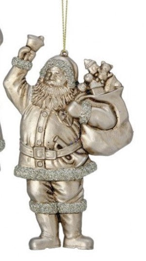 5.5" Plastic Old World Santa - Choice of Santa with Staff or Santa with Bell