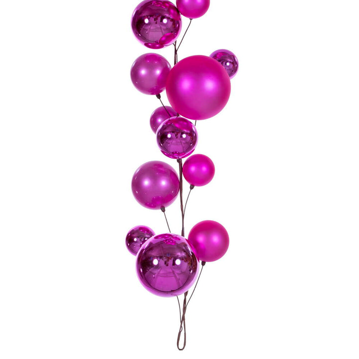 Vickerman 6' Hot Pink Ball Branch Garland