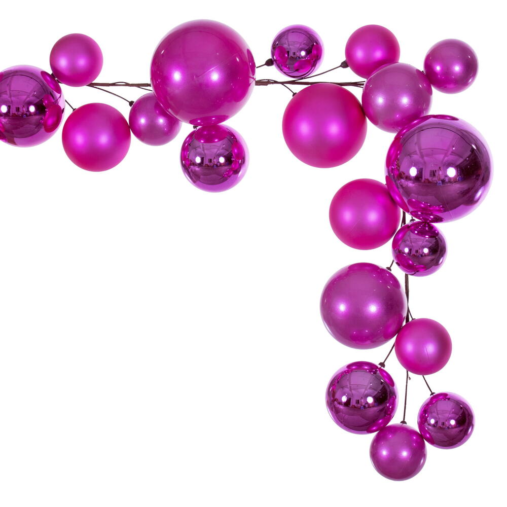 Vickerman 6' Hot Pink Ball Branch Garland