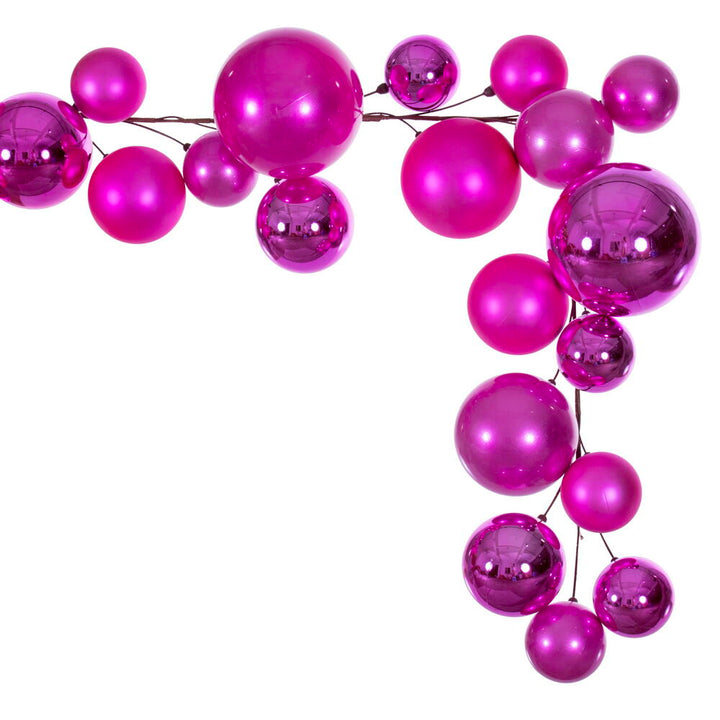 Vickerman 6' Hot Pink Ball Branch Garland