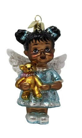 4" Noble Gems™ Glass African American Angel Ornaments, Choice of 2 Styles