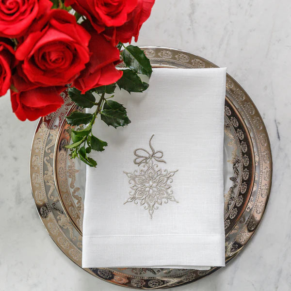 Snowflake Tri-Fold Napkin Christmas