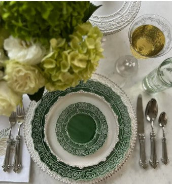 Renaissance Italian Green Dinner Plate