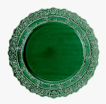 Renaissance Italian Green Dinner Plate