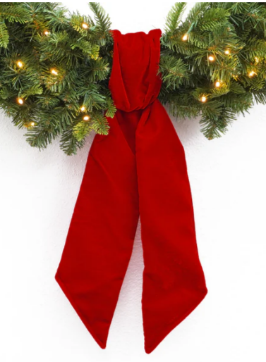 4.5" x 54" Wreath Sash - Red