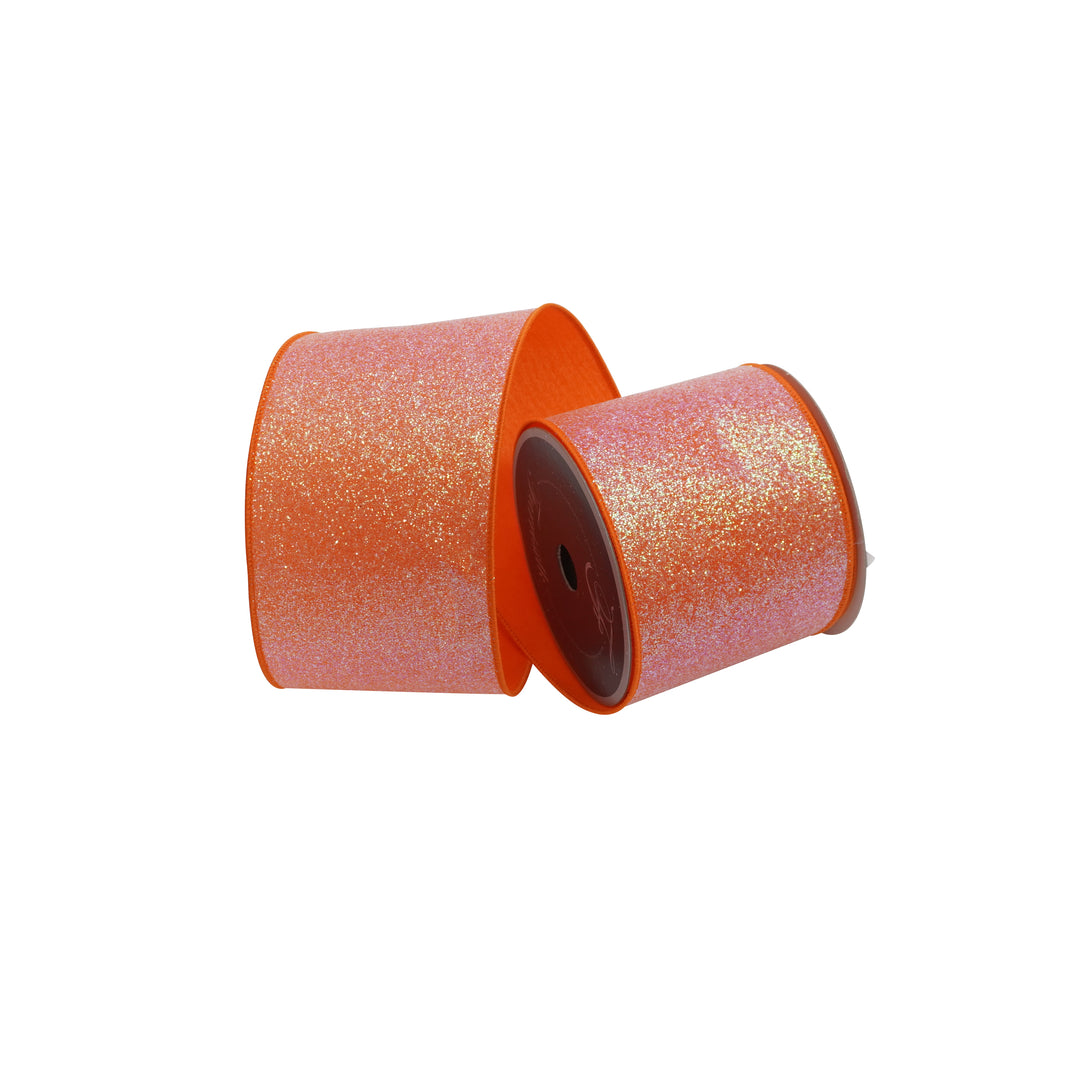 4" X 10YDS Sugar Frost Ribbon - Orange