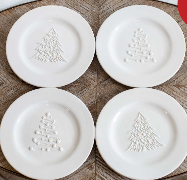 Stockbridge Tree Plates - Set of 4 Dolomite - 8"