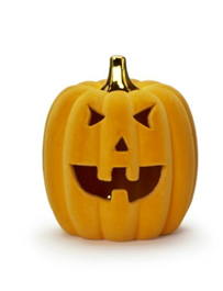 LED Flocked Jack O' Lanterns - Choice of 2 sizes and 4 Colors