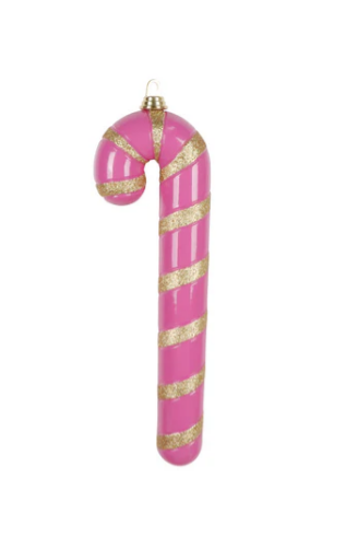 18" Couture  Candy Cane Jumbo Ornament - Fuchsia