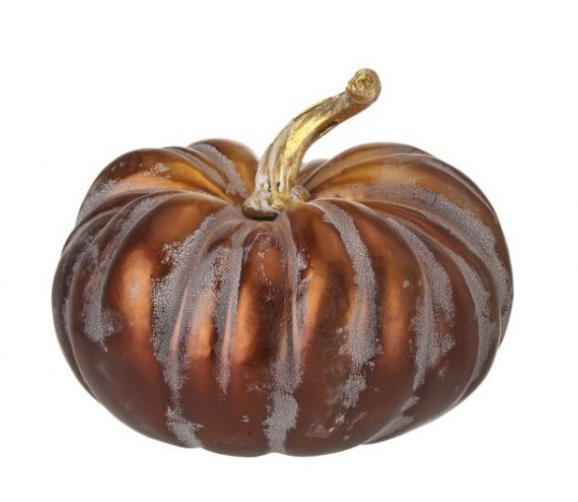 9" Metalic Autumn Latex Pumpkin - Coffee or Copper