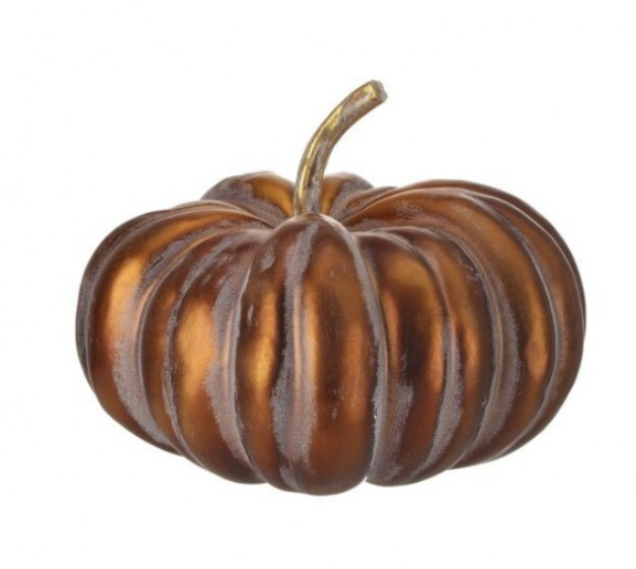 12" Metalic Autumn Latex Pumpkin - Coffee or Copper