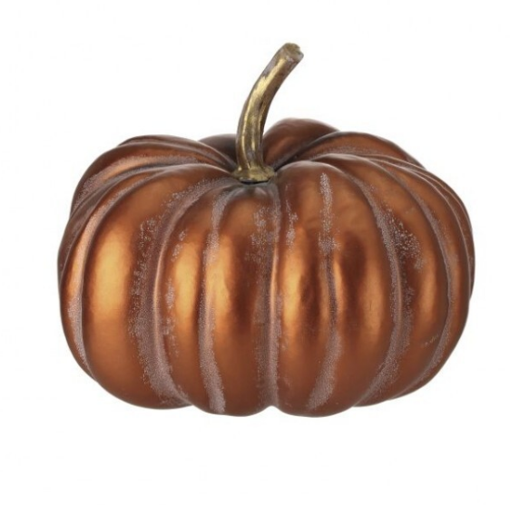 12" Metalic Autumn Latex Pumpkin - Coffee or Copper