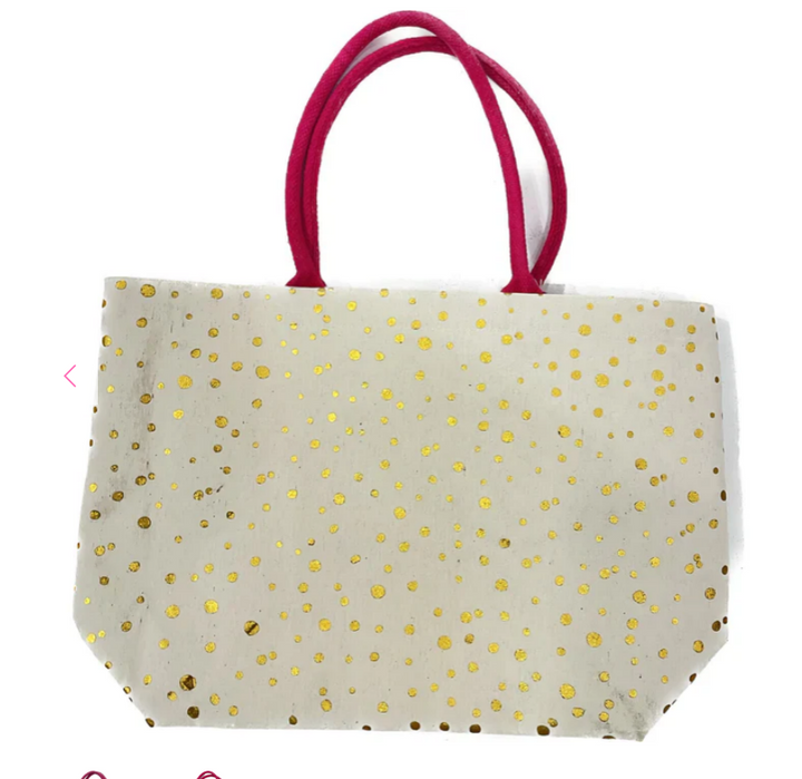 Printed Gold Foil Nutcracker Tote Bag - 22" x 14"