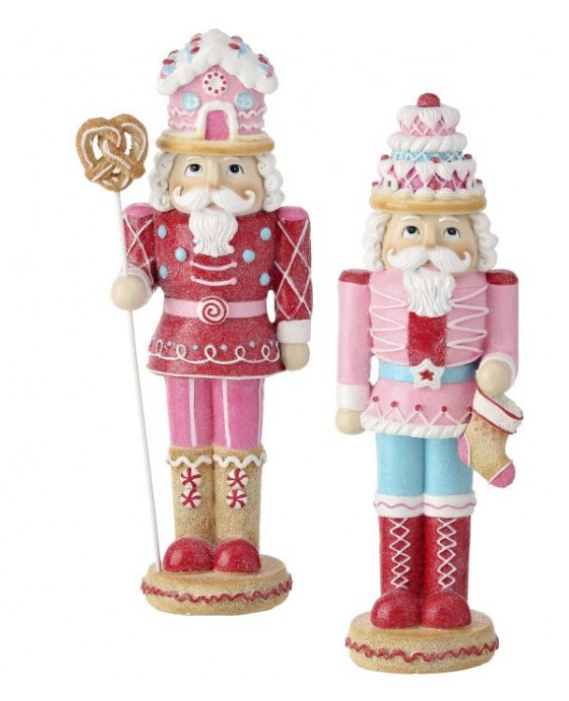 12.5" Resin Sweets Nutcracker - Choose from Red Jacket or Pink Jacket