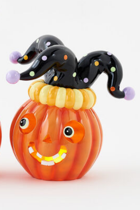 Lighted Pumpkin with Hat - Choice of 13.5" and 15" Pumpkins