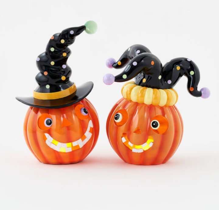 Lighted Pumpkin with Hat - Choice of 13.5" and 15" Pumpkins