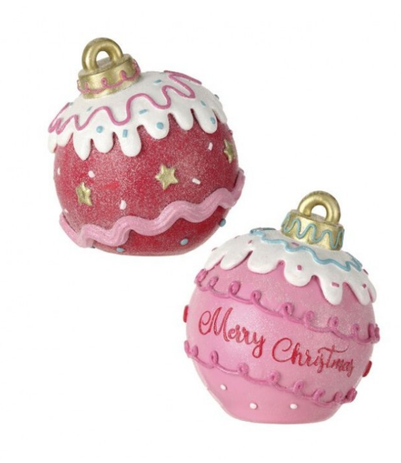 6.5" Resin Triple Candy Table Ornament - Set of 2