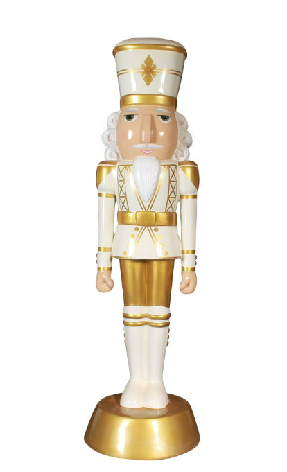 6'  Gold  and White Nutcracker -