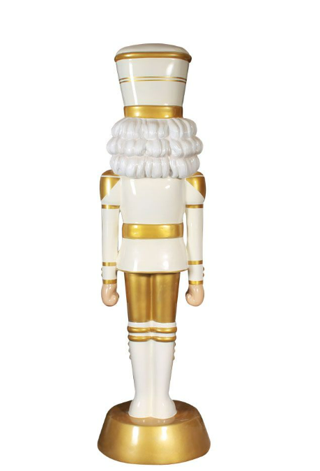 6'  Gold  and White Nutcracker -