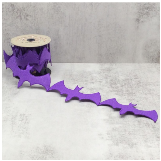 4" x 5 YDS Bat Garland, Purple